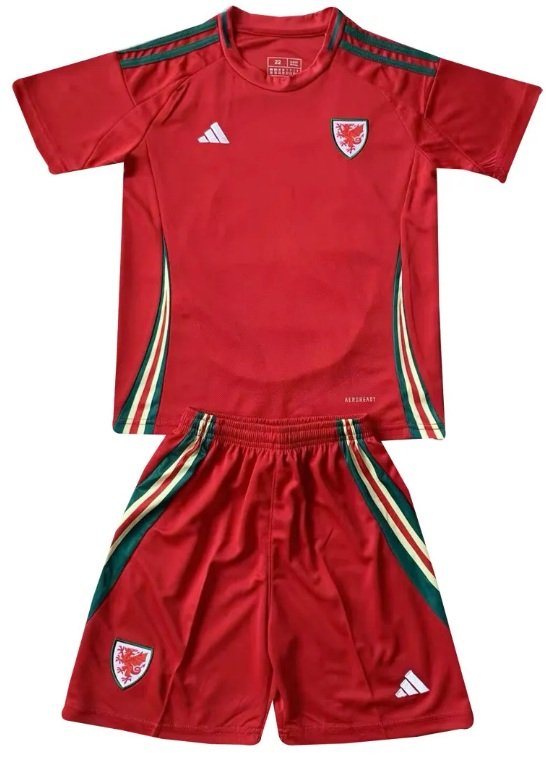 Kit infantil I País de Gales 2024 Adidas oficial 
